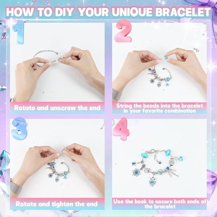 Calendrier De L'Avent Bijoux 2025 Pour Filles – 24 Surprises (bracelets, Colliers, Perles), DIY Créatif, Cadeau Pour 6-13 Ans, Qualité Hypoallergénique - 13