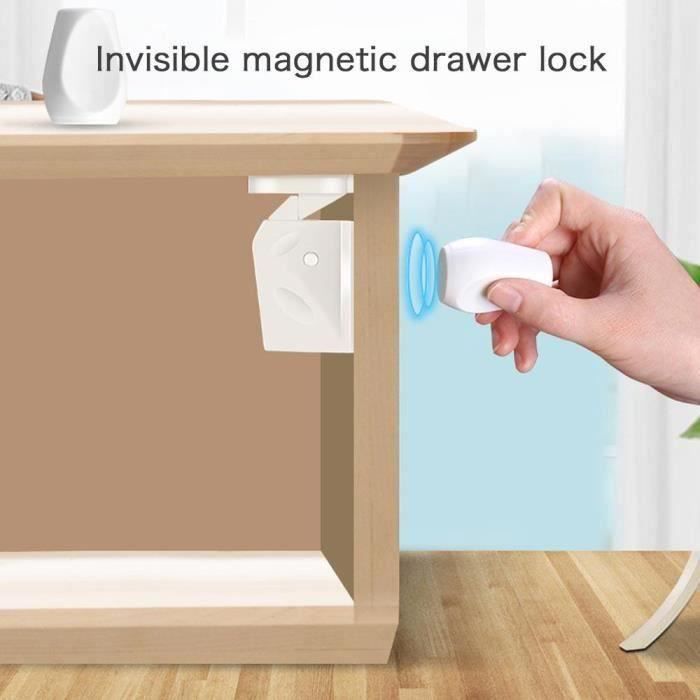 Multifonction invisible Serrure de tiroir à porte magnétique pour