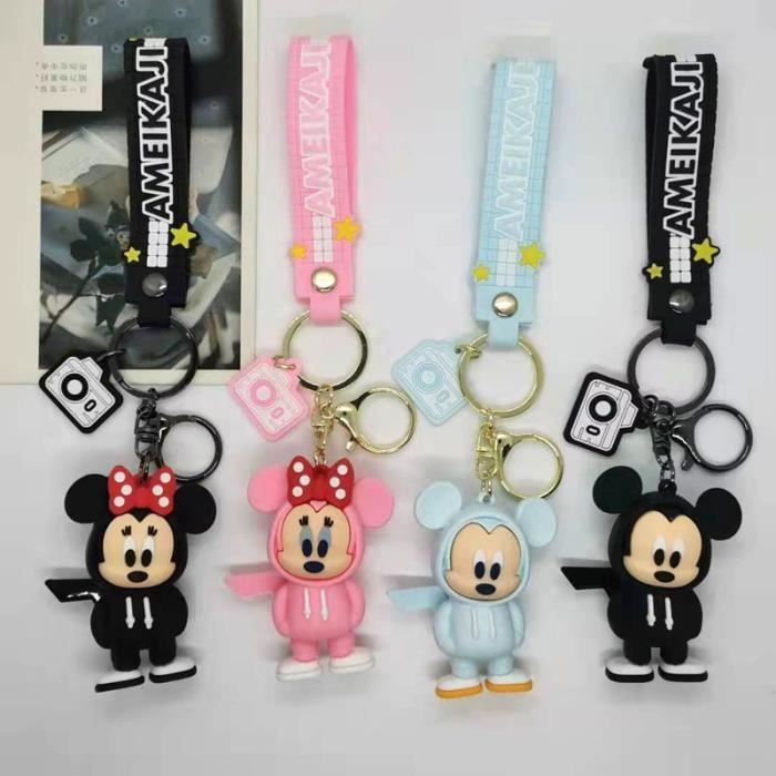 Nouveau Kawaii Anime Disney porte-clés Figurine jouets Mickey