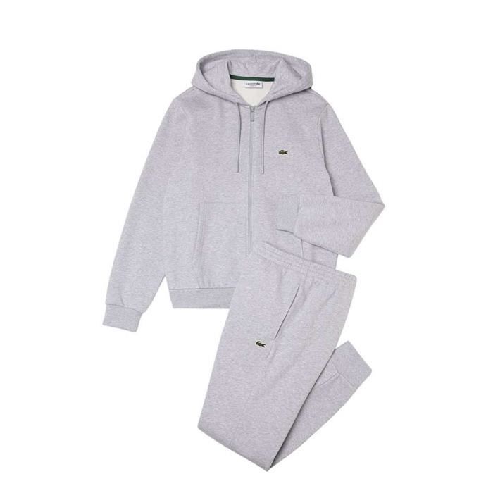 Survetement lacoste on sale gris foncé