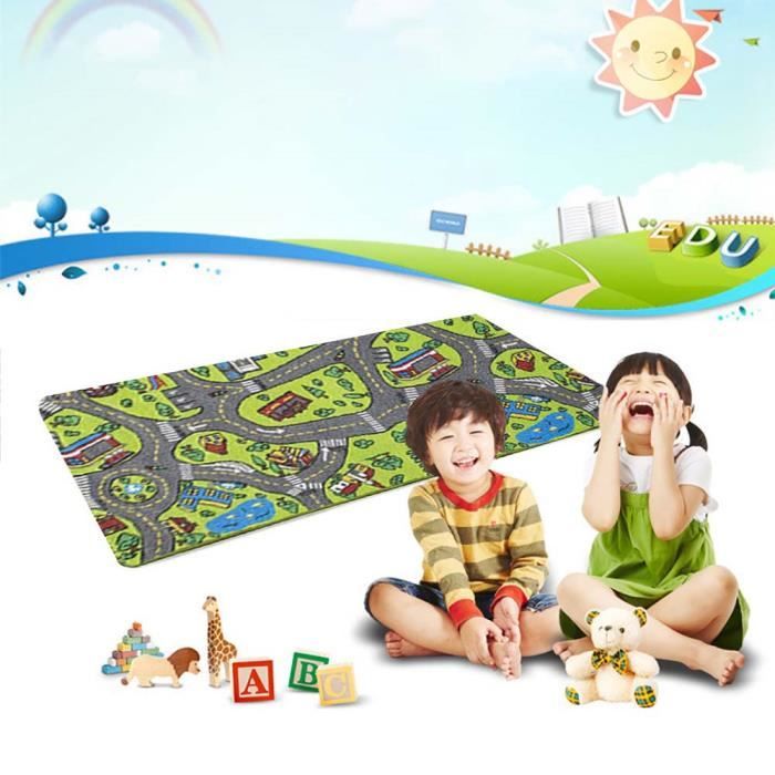 Tapis Enfant Motif Football - Dimensions 140x200 Cm - En Polyester Doux Et Lavable - Pour Chambre Ou Salle De Jeux