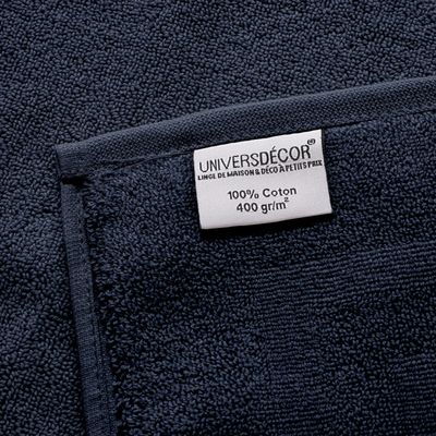 Lot De 2 Gants De Toilette Spa Coton - 15x21 Cm, 400 G/m², Haute Absorption, Doux (bleu Nuit)