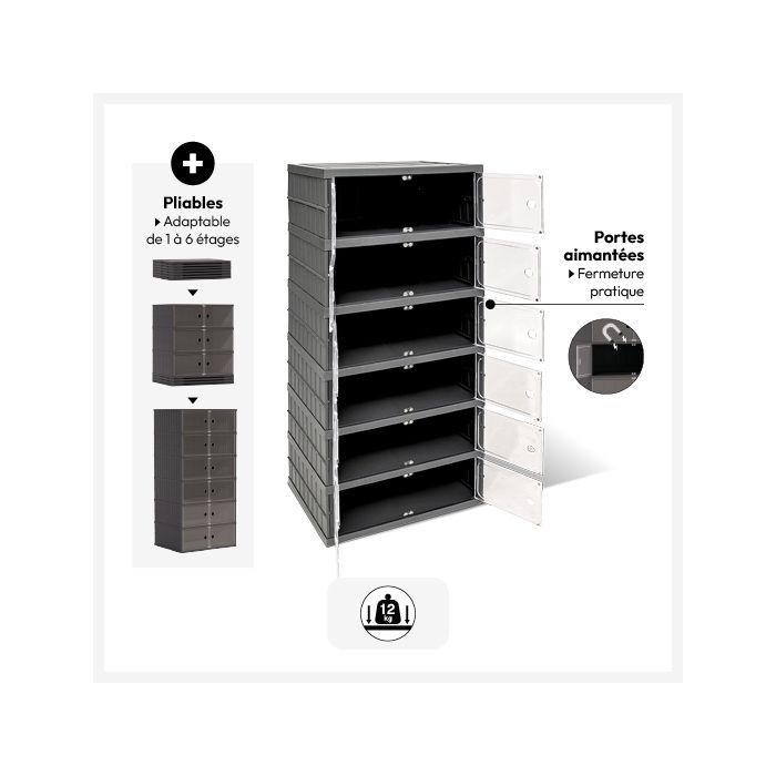 Tour de rangement pliable en plastique - 5 five simply smart ...