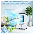 Climatiseur Mobile 15L - Rafraîchisseur d’Air Ventilateur - Minuterie 7,5H - 3 Vitesses -Oscillation 120°- Télécommande -Silencieux