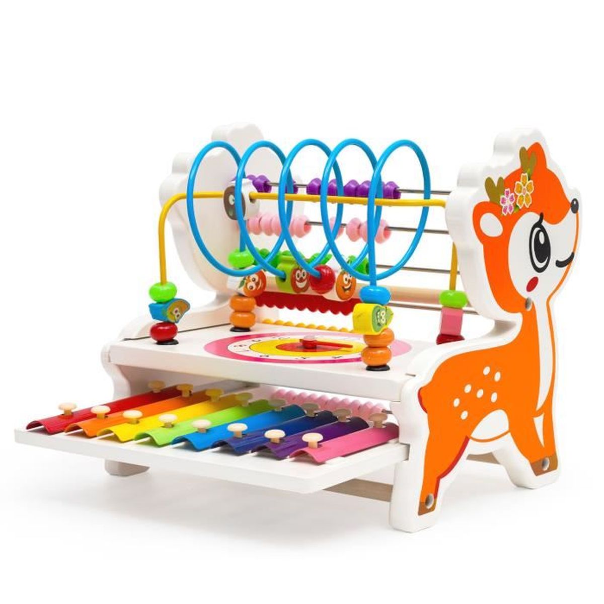 Xylophone en bois 3 en 1 Instruments de musiqueAbacusJouets pour