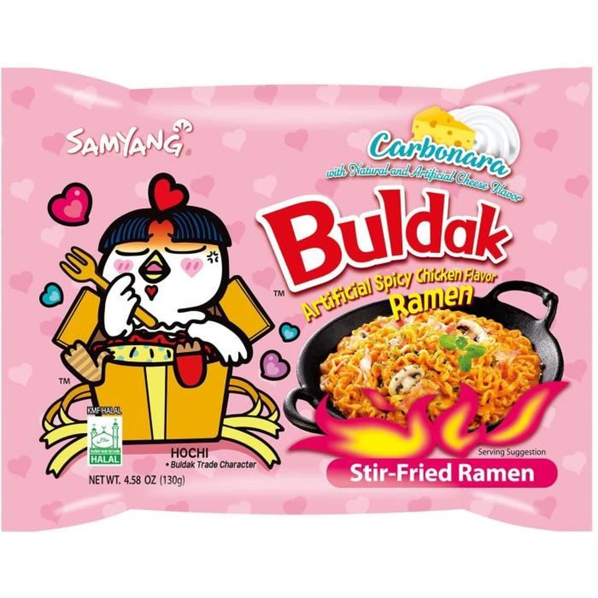 Nouilles coréennes Samyang Ramen Carbonara, Carbo flavor Noodles (lot ...