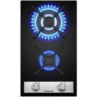 GASLAND GH30BF Plaque de Cuisson Gaz 2 Feux, Plaque gaz Verre trempé, GPL/gaz naturel Noir 30 cm