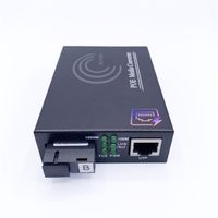 Elfcam® - Convertisseur Fibre Ethernet PoE, Convertisseur de Media SFP (mini-GBIC) Inclus, Pour Camera de Surveillance PoE, AP P(1)