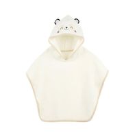 Poncho de bain bébé Mini Panda - PETIT BEGUIN - 3-5 ans - 100% coton - Blanc