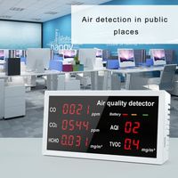 Moniteur de qualité de l'air intérieur-détecteur de qualité de l'air Multifonction CO, CO2, HCHO, TVOC, AQI-affichage numérique LED