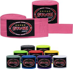 MITAINE DE BOXE - BANDE Farabi Sports Bande Boxe Adultes Bandage Boxe with Pair MMA, Muay Thai, Entraînement, Kickboxing Bandes Boxe