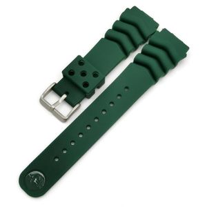 BRACELET MONTRE CONNEC. couleur vert taille 18mm Bracelet de montre en cao