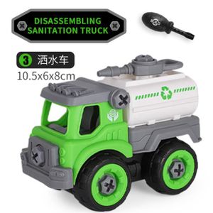 VOITURE - CAMION Camion d'eau - Véhicule d'ingénierie de 8 styles, jouets de Construction en plastique, pelle tracteur camion
