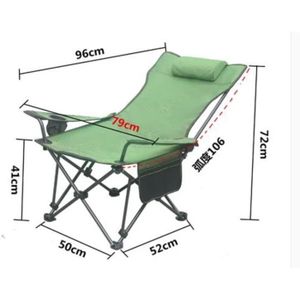 CHAISE DE CAMPING Tissu uni vert - Chaise de camping à bascule en al