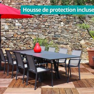 Salon De Jardin Zaragoza Anthracite Taupe Achat Vente