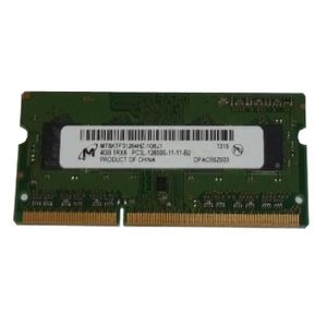 MÉMOIRE RAM 4Go RAM PC Portable SODIMM Micron MT8KTF51264HZ-1G