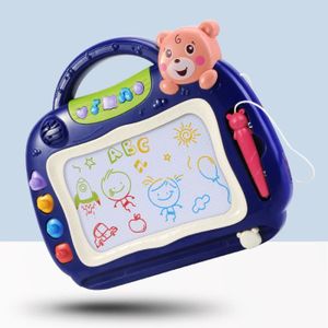 JEU DE COLORIAGE - DESSIN - POCHOIR BLEU-Pas de Boîte Jouets Montessori tableau magnétique pour bébé, tablette d'écriture magnétique pour apprend