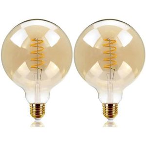 AMPOULE - LED Lot De 2 Ampoules Led Vintage, Culot À Vis Edison 