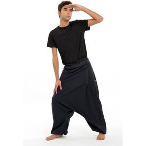 Sarouel homme noir pétrole géométrique - Pantalon et sarouel homme