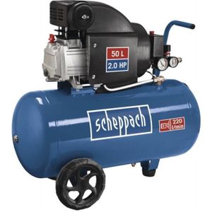 Compresseur d'air SCHEPPACH 50 L - 1500W - 8 bars (220L/min) HC54