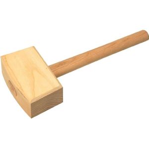 Vaorwne 250Mm HêTre Solide Charpentier Bois Maillet en Bois Marteau PoignéE Outil de Menuiserie 
