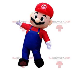 DÉGUISEMENT - PANOPLIE Mascotte de Mario gonflable, célèbre plombier de jeu vidéo - Costume Redbrokoly.com personnalisable