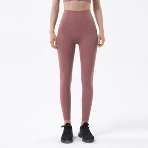 LEGGING Pantalon de sport,legging de Yoga pour femme, pantalon moulant, taille haute, poche cachée, sport, Fitness - Bean Paste Pink