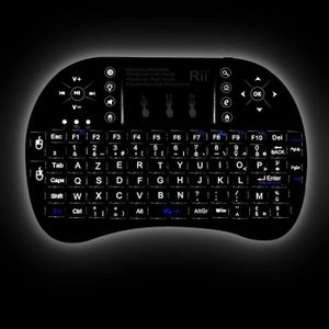 RiiTek X8 Azerty, Mini Clavier Rétroéclairé sans Fil avec Touchpad