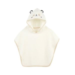 SORTIE DE BAIN Poncho de bain bébé Mini Panda - PETIT BEGUIN - 3-5 ans - 100% coton - Blanc