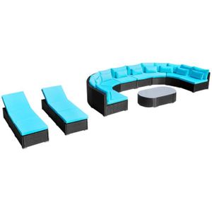 Salon De Jardin Plastique Bleu Achat Vente Salon De Jardin