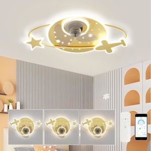 VENTILATEUR DE PLAFOND Ventilateur Silencieux Plafond Avec Lumiere Et Tél