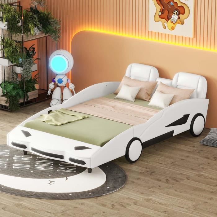Lits de voiture pour enfants Meubles de chambre de haute qualité LED  lumière pour enfant Lit de voiture de course pour enfants Lits de garçon  avec musique - Chine Lit d'enfant, lit