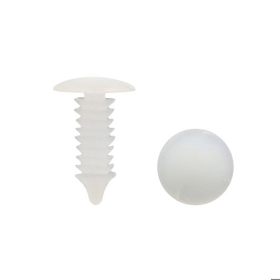 20 Clips De Retenue Plastique Blanc BMW - Référence 51418224768 - Fixation Pare-chocs