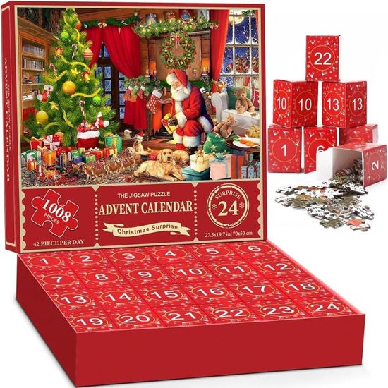 Puzzle Calendrier De L'Avent 1008 Pièces - Scène De La Nativité, 24 Jours - Décoration De Noël Chrétienne Pour Adultes - 3