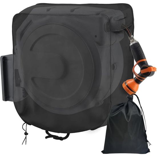 Housse Isotherme Pour Enrouleur De Tuyau Extérieur 55x55x30 Cm - Tissu Oxford 420D Argenté, Protection UV Et Intempéries