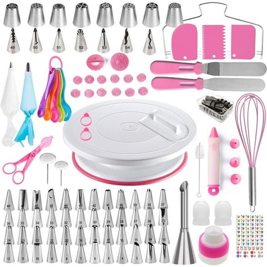Kit de Décoration de Gâteaux 128PCS avec Douilles et Poches à Douille main image 1