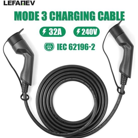 LEFANEV 32A 7KW Cord Electric Car Charging Cable for EV Charging