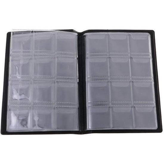 Album De Collection Pour Pièces De Monnaie - 120 Pochettes - Format 15x11 Cm - PVC Souple - Noir, Rouge, Bleu Ou Vert