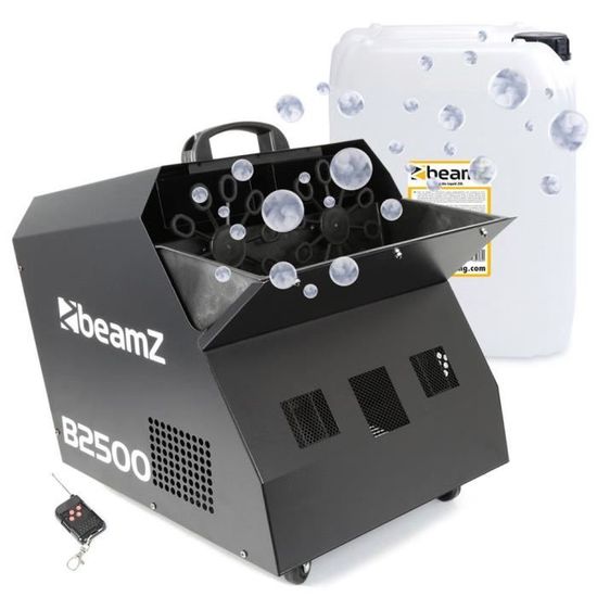 Beamz B2500 Machine à bulles + 20L de liquide, sans fil