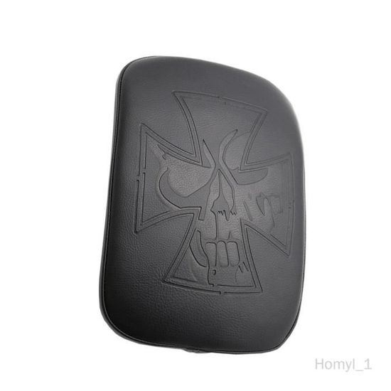 LKV Siège De Moto Pessenger De 26,7 Cm, Coussin Passager Arrière En Cuir Avec 8 Ventouses Pour Harley Dyna Sportster Chopper