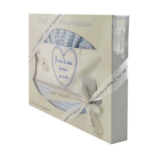 Coffret Parure De Draps Gris à Carreaux - Je Suis Le Rêve De Mes