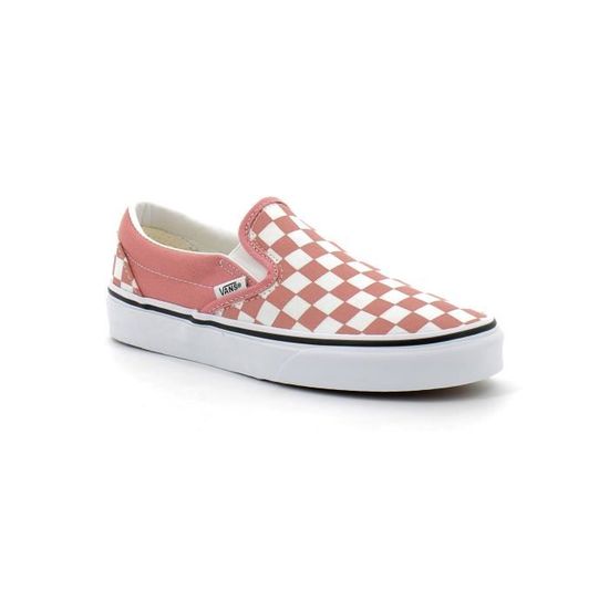 Chaussures Vans Slip-On Homme - Rose - Rosette - Sans Lacets - Confortable