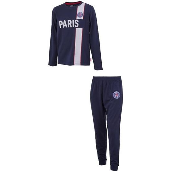 Grenouillère Pyjama PSG Officielle - Paris Saint-Germain - Coton Doux - Pour Bébé Garçon - Cadeau Fan De Foot