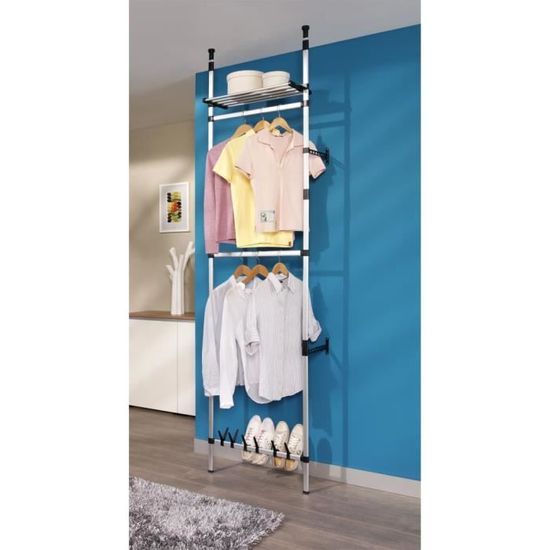 Cube De Rangement Étagère Télescopique EJOYOUS Placard - Support Réglable 73 -128cm Sans Perçage Organisateur Armoire Pression Cube De Rangement Étagère Télescopique EJOYOUS Placard - Support Réglable 73 -128cm Sans Perçage Organisateur Armoire Pression