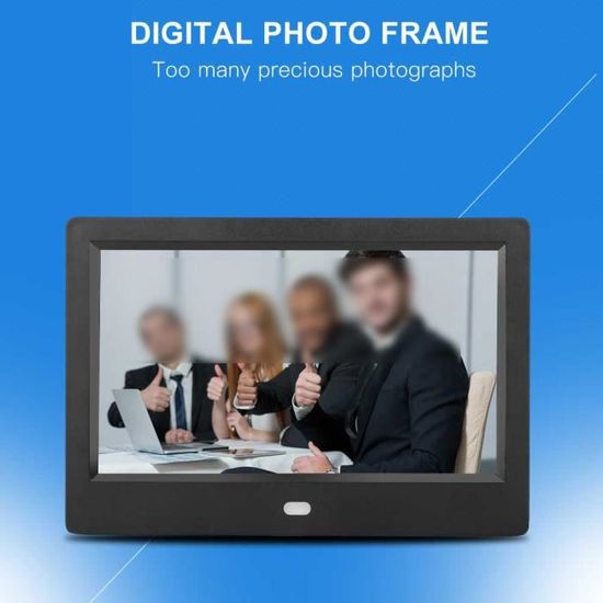 Cadre Photo Numérique 7 Pouces - Lecteur USB, Supporte Jusqu’à 32 Go, Diaporama Automatique, écran 800x480