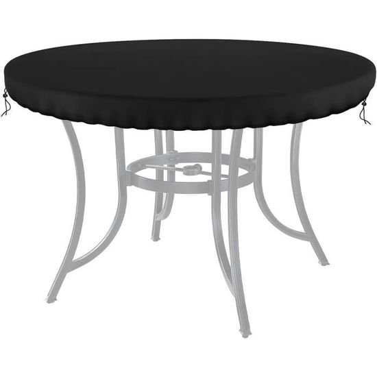 Housse De Protection Ronde Pour Brasero De Terrasse 420D Étanche Anti-UV - Robuste Et Imperméable, Diamètre 80cm Ou 100cm, Noir
