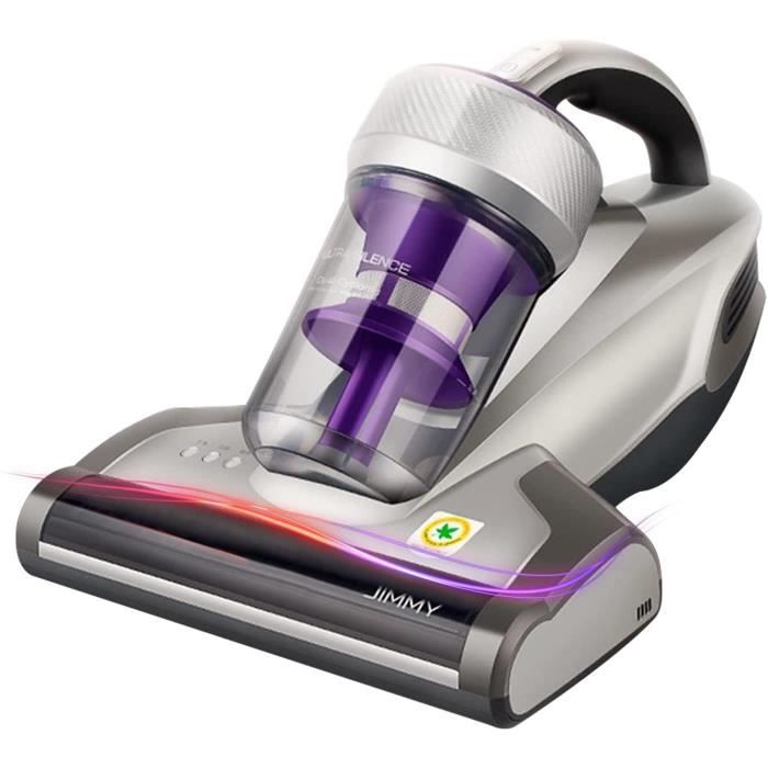 Aspirateur Anti-acariens Jimmy JV35 Câble de 5m pour Canapés Tapis Lits et Oreillers 14Kpa 700W avec Lumière UV-C Stérilisante Filtre Hepa Bac à Poussière 500ml