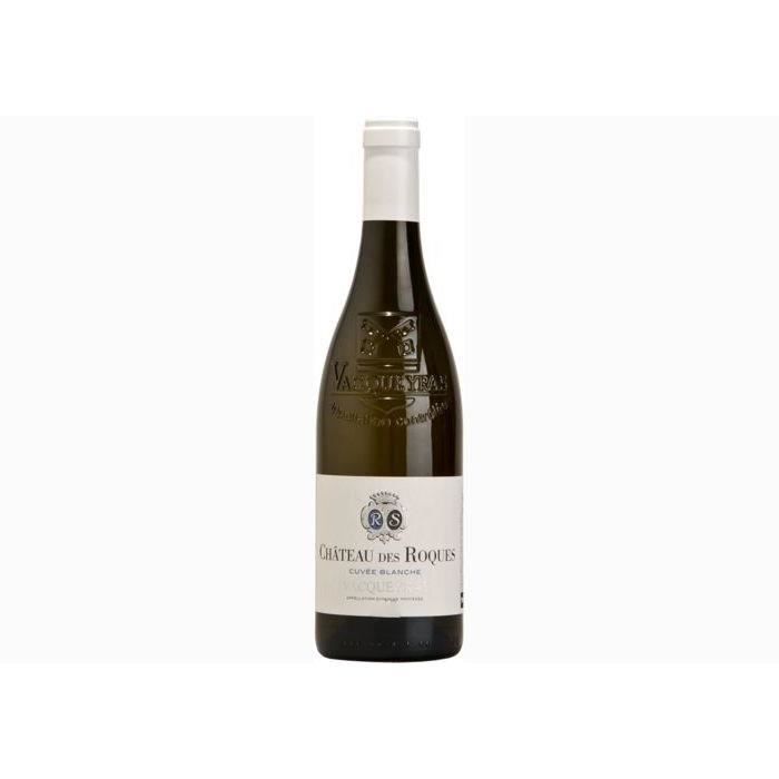 6 bouteilles - Vin blanc - Tranquille - Chateau des Roques Cuvée Blanche Vacqueyras Blanc 2018 6x75cl