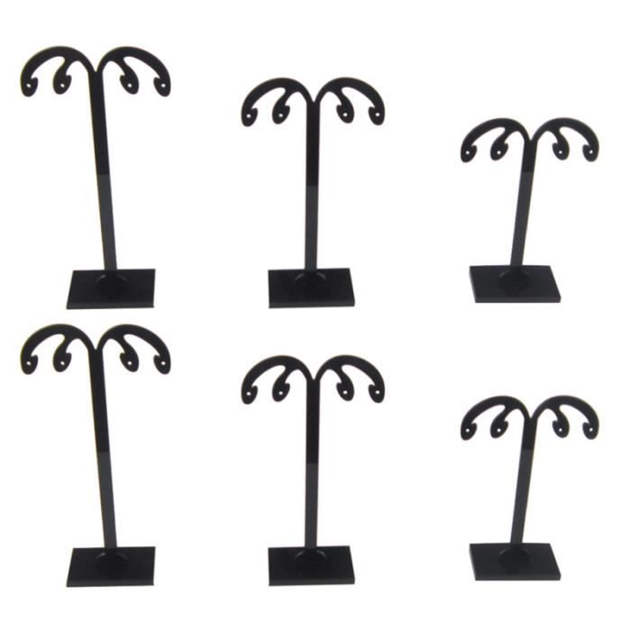 2 ensembles porte-boucles d'oreilles acrylique noir Eardrop cintre oreille support de bijoux présentoir pour JEWELERY DISPLAY