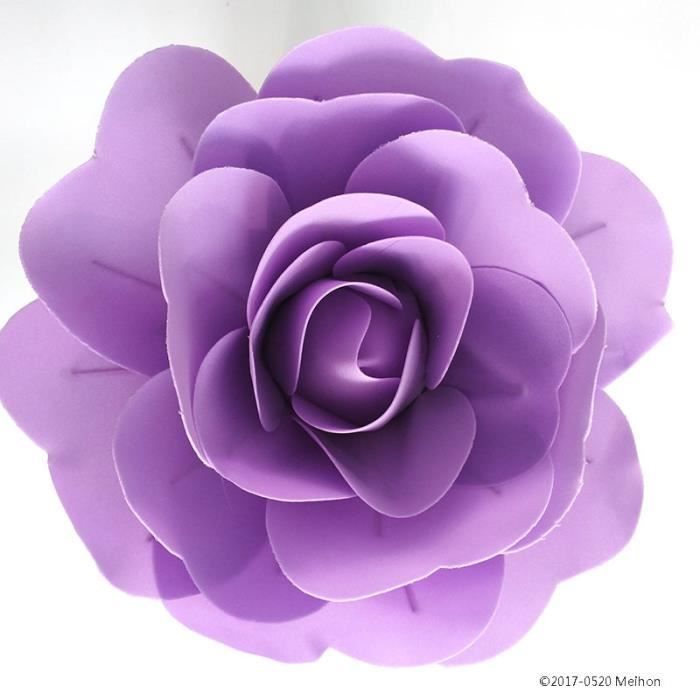 Décoration florale,Grandes Roses artificielles en mousse,ensemble de mur de fleur de mariage de Style européen - Type violet - 30cm